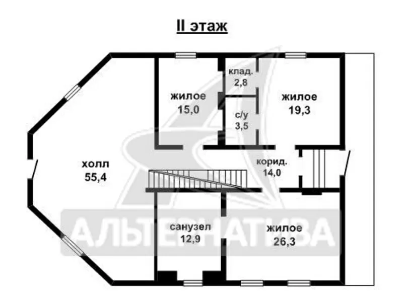 Жилой дом. 2006 г.п. Брестский р-н. Кирпич. Общ. - 404, 4 кв.м. r161661 25