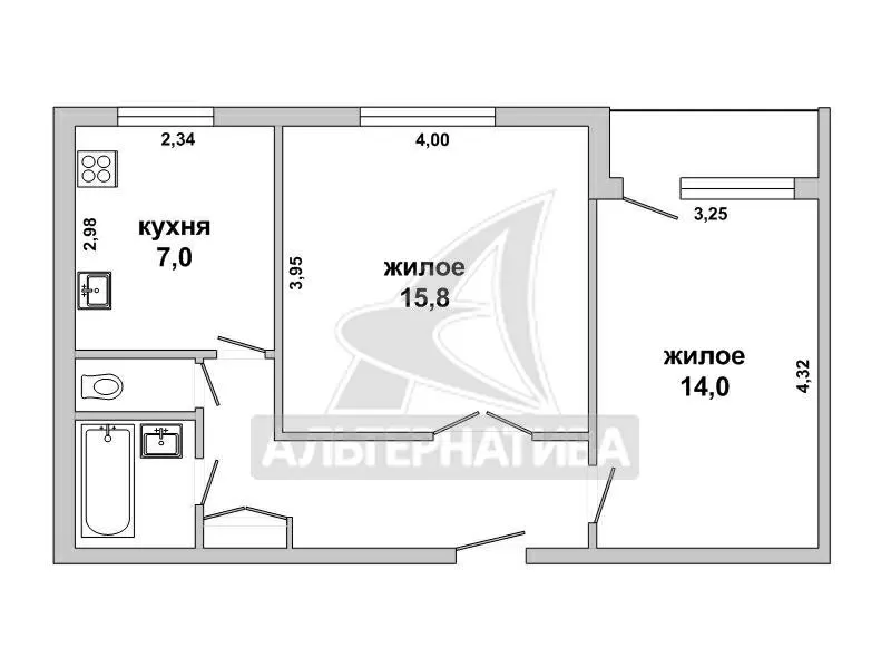 2-комнатная квартира,  г. Высокое,  ул. Строителей. w181387 2