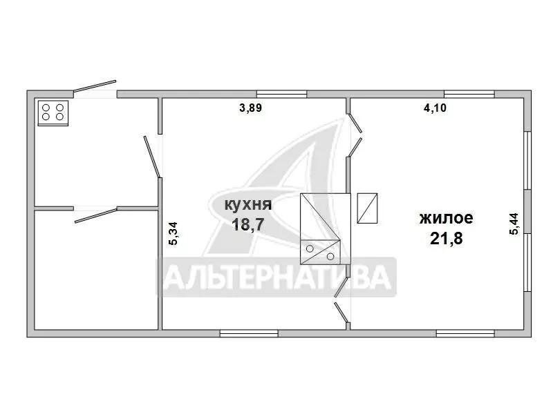 Жилой дом. Брестский р-н. Брус / шифер. 1 этаж. r171215 10