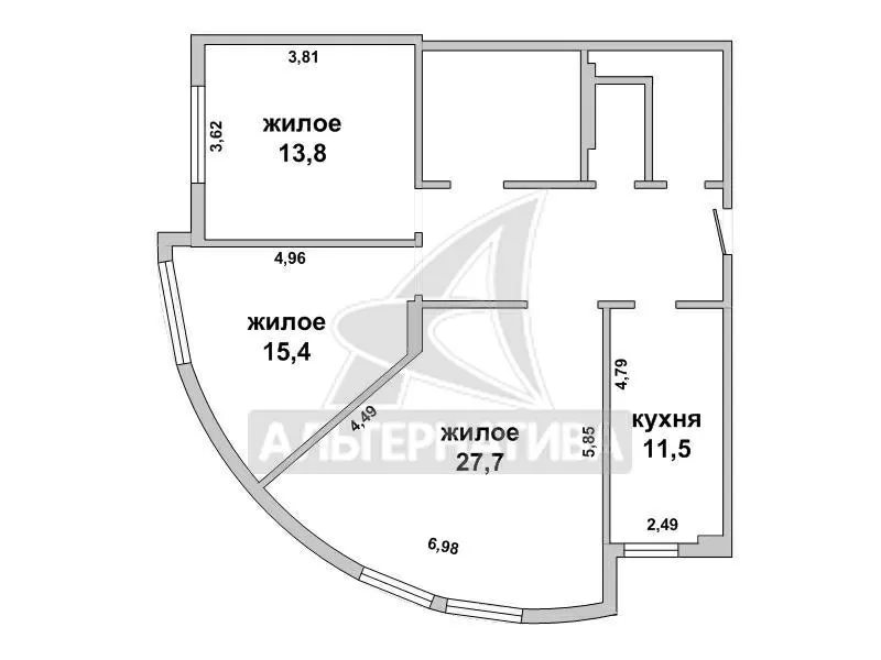 3-комнатная квартира,  г. Брест,  ул. Октябрьской Революции. w181545 11