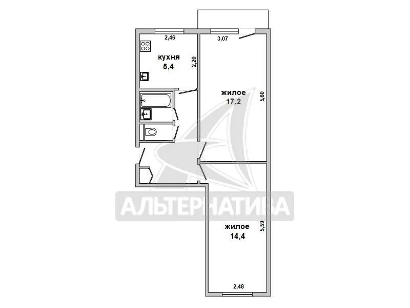 2-комнатная квартира,  г. Брест,  ул. Интернациональная,  w180681 13