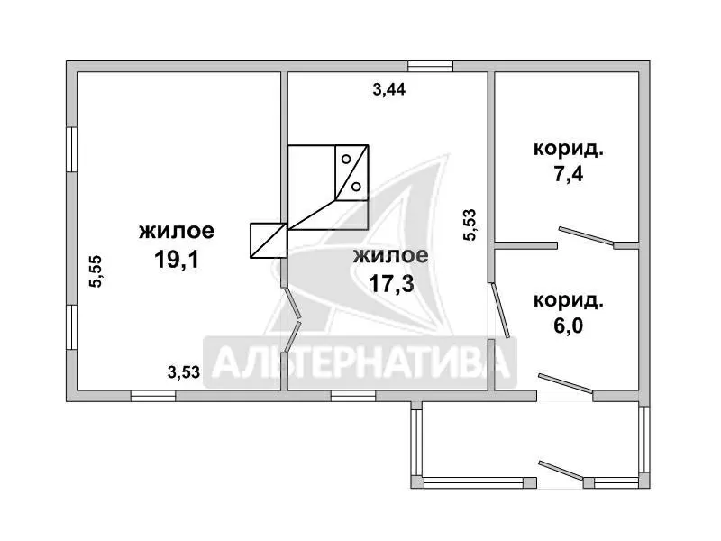 Жилой дом в Брестском р-не. 1947 г.п. 1 этаж. r181579 8