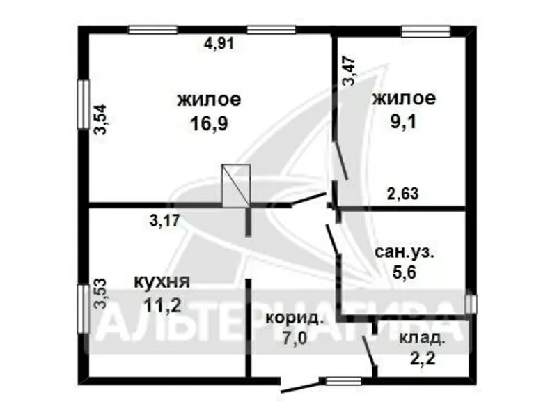 Жилой дом. 1940 г.п,  реконструкция 2011 г. Жабинковский р-н. r162672 2