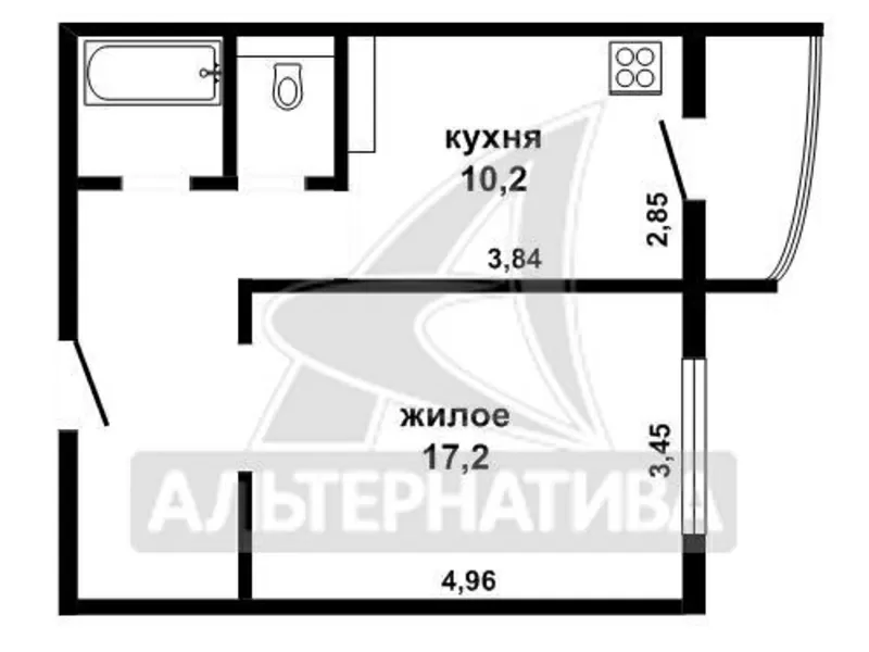 1-комнатная квартира,  г.Брест,  Рябиновая ул.,  2013 г.п. w162949