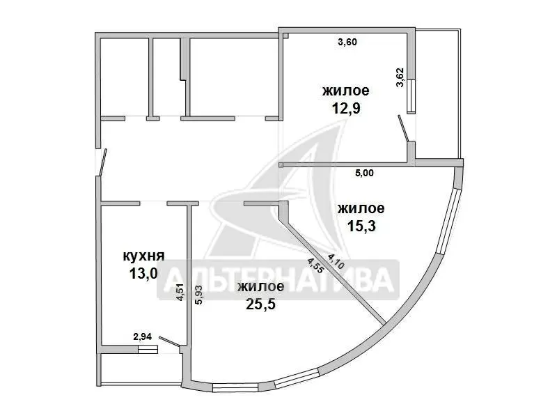 3-комнатная квартира,  г.Брест,  Октябрьской Революции ул. w172030 5