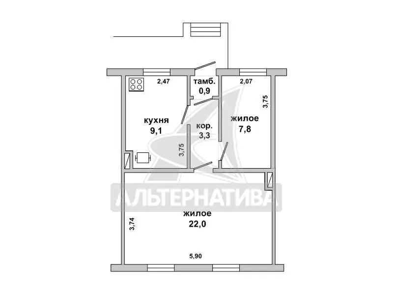 Квартира в блокированном жилом доме в Жабинковском р-не. r181798 2