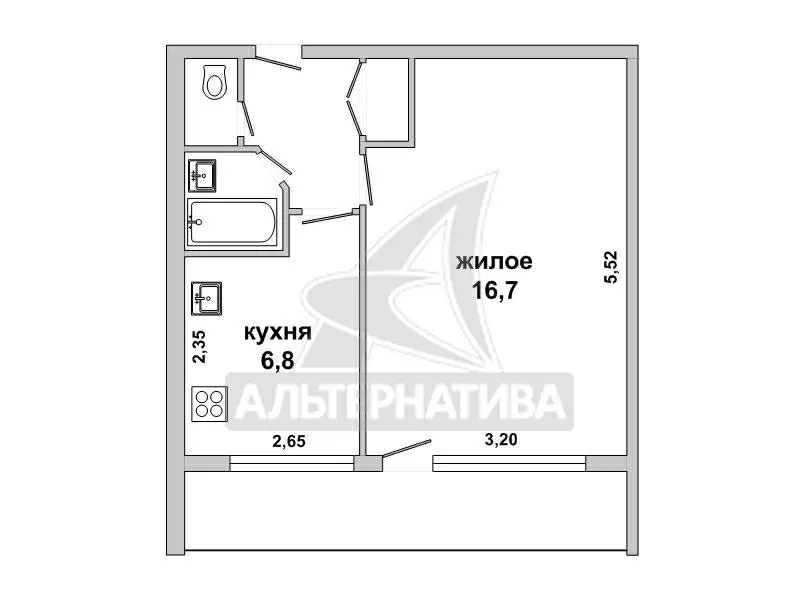 1-комнатная квартира,  г.Брест,  Советская ул. w180358 11