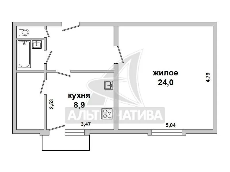 1-комнатная квартира,  г. Брест,  ул. Чкалова,  до 1945 г.п. w180604 12