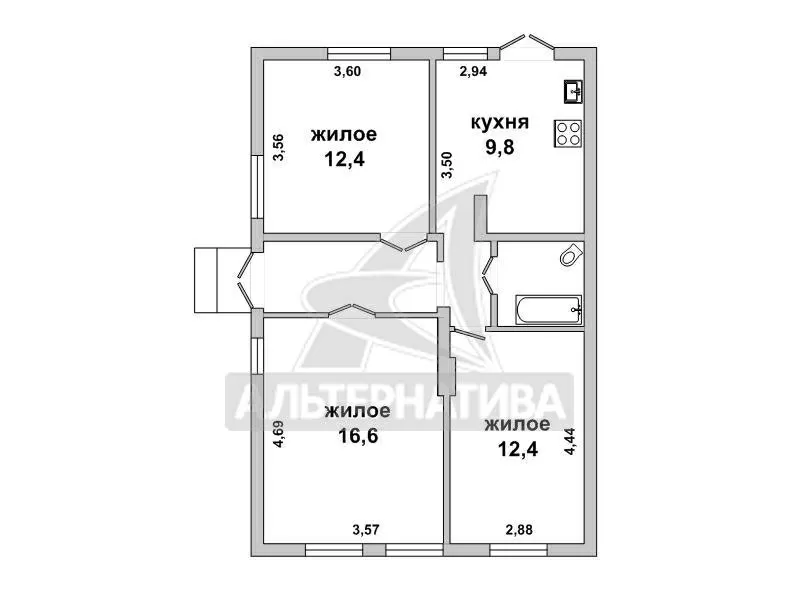 3-комнатная квартира,  г. Брест,  ул. Буденного,  до 1917 г.п. w180697 10