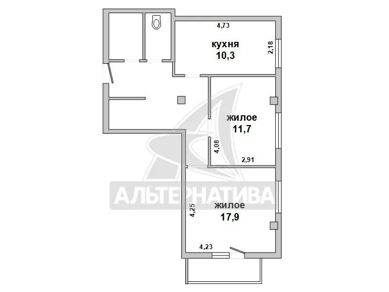 2-комнатная квартира,  г. Брест,  ул. Краснознаменная,  2015 г.п. w181516 8