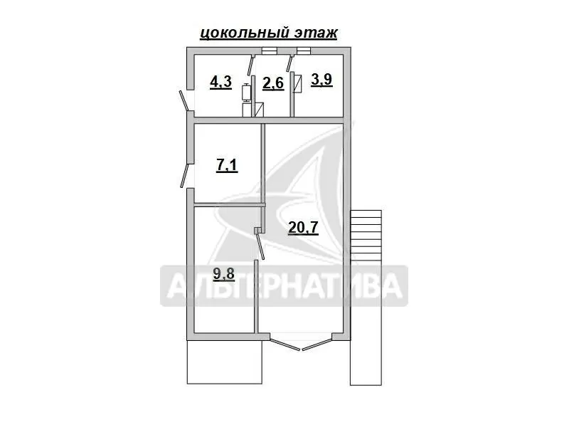 Дачный домик жилого типа. Брестский р-н. Газосиликатный блок. r162899 23