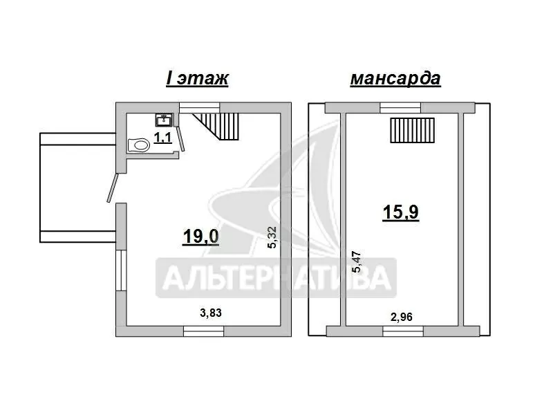 Садовый домик. 2002 г.п. Брестский р-н. Кирпич / блокхаус. r170105 11