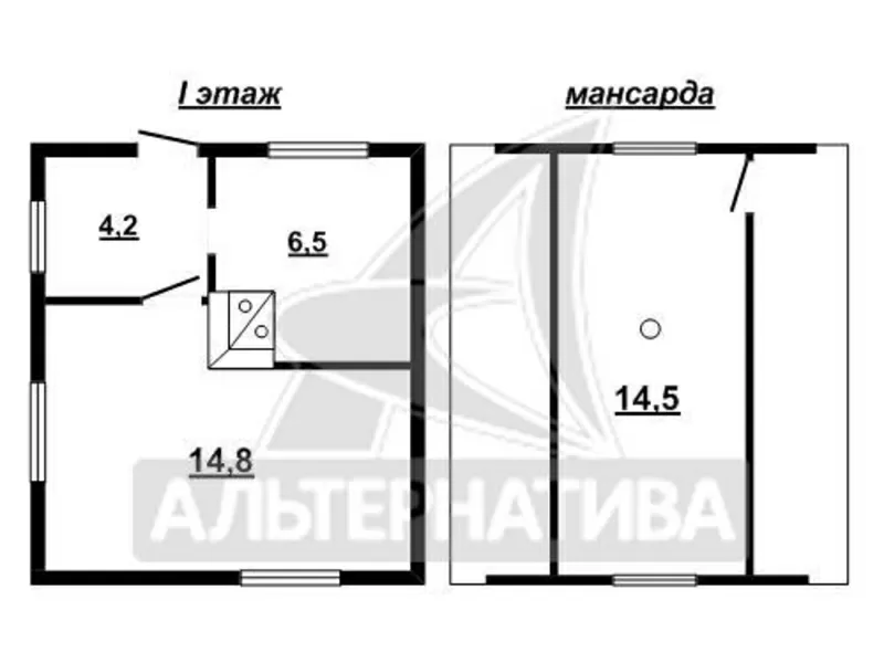 Садовый домик. Брестский р-н. Блок / шифер. 1 этаж+мансарда. r170012 11