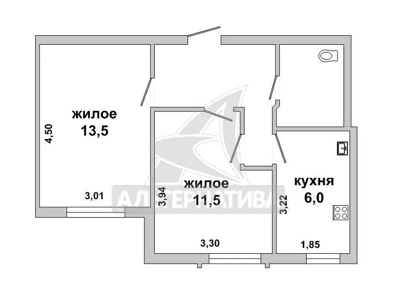 2-комнатная квартира,  г. Брест,  ул. Советской Конституции. w182312 5