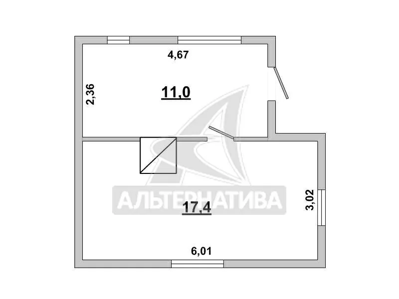 Садовый домик в Жабинковском р-не. 2003 г.п. 1 этаж. r180635 8