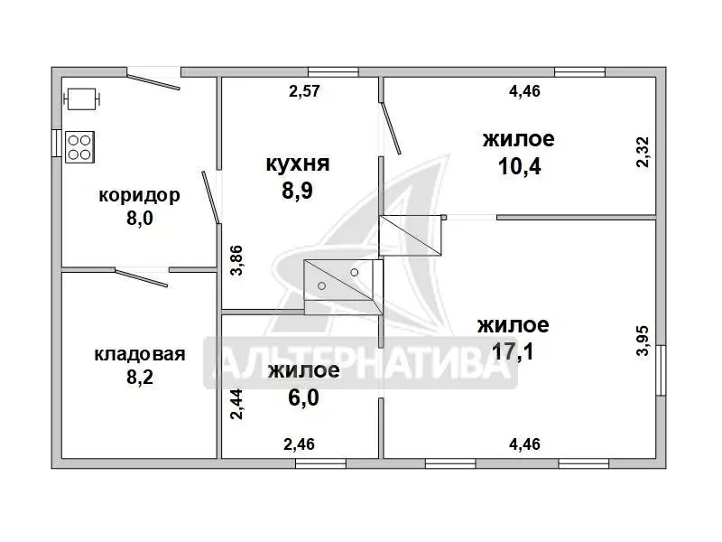 Жилой дом в Каменецком р-не. 1920 г.п. Общ.СНБ - 58, 6 кв.м. r181733 2