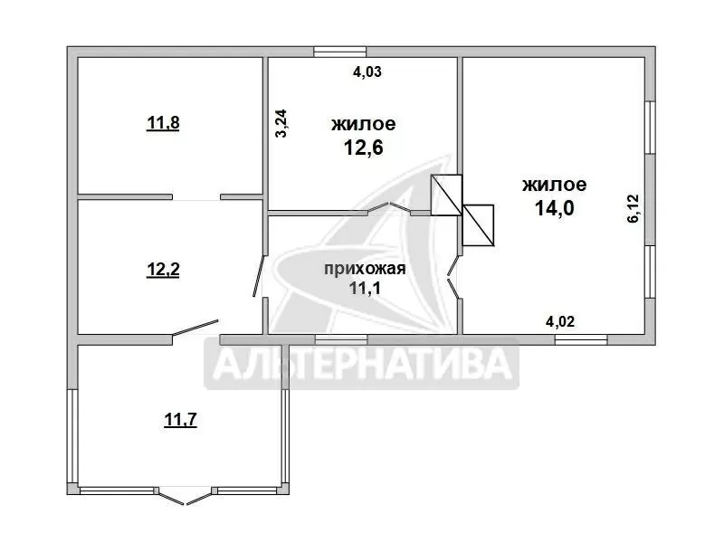 Жилой дом в Малоритском р-не. 1 этаж. Общ.СНБ - 47, 7 кв.м. r182484 4