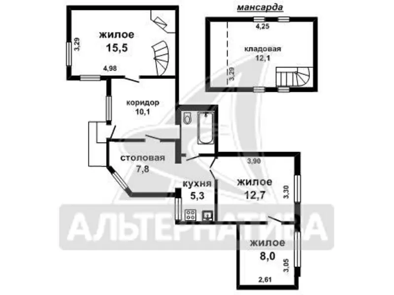 3-комнатная квартира,  Брест,  Свободы пл.,  74, 6/74, 6/36, 2/13, 1. w161428 11