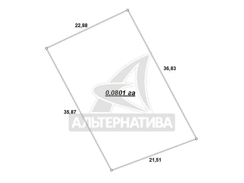 Садовый участок в Брестском р-не. Участок - 0, 0801 га. r181137 2