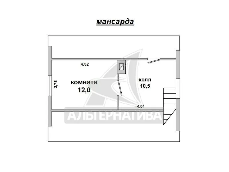 Жилой дом в Жабинковском р-не. 2000 г.п. 1 этаж,  мансарда. r182487 4