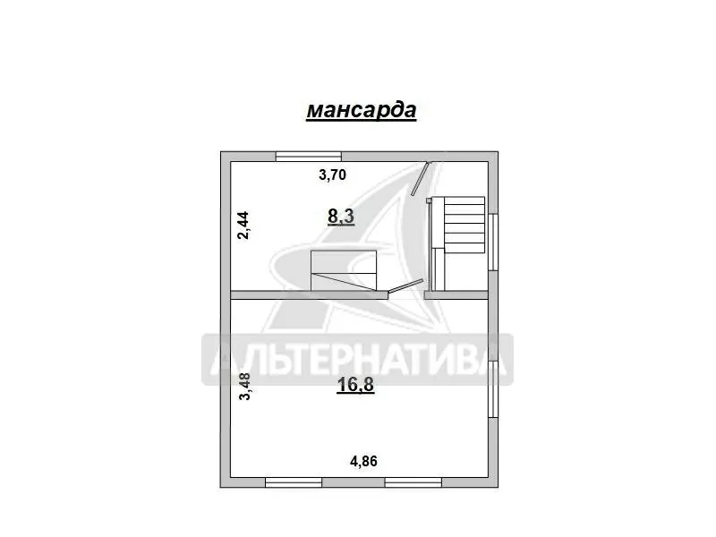 Садовый домик в Брестском р-не. 1996 г.п. 1 этаж,  мансарда. r181678 13