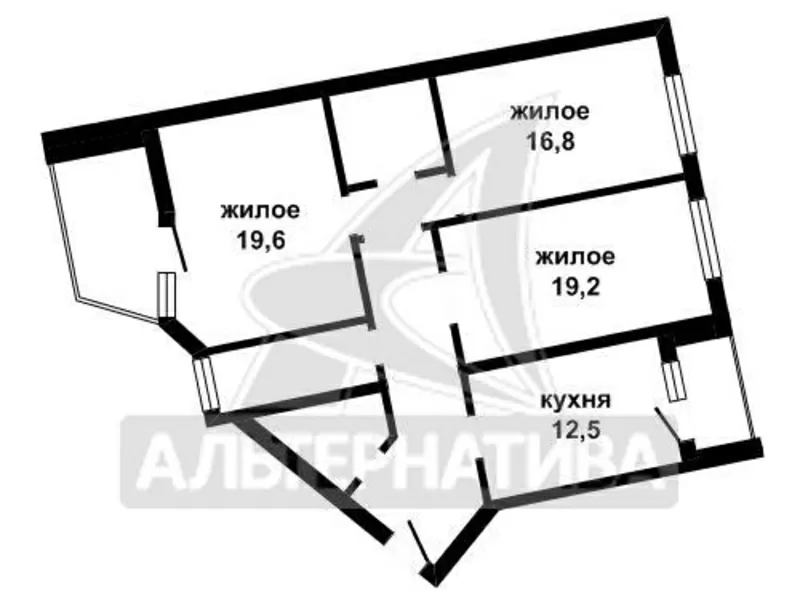 3-комнатная квартира,  г.Брест,  Маяковского ул. w162902 16