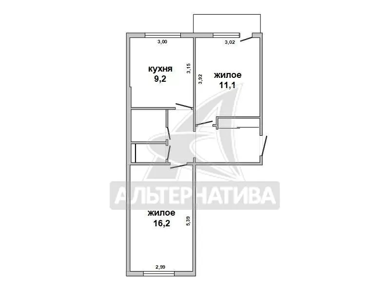 2-комнатная квартира,  г. Брест,  ул. Жукова. w182753 5