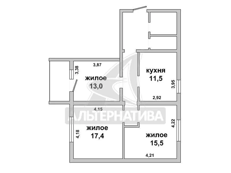 3-комнатная квартира,  г.Брест,  Тришинская ул.,  2010 г.п. w170249 8