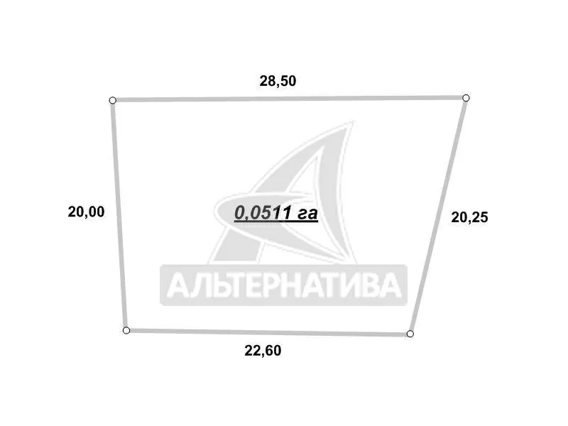 Садовый участок в черте г.Бреста. Участок - 0, 0511 га. r182171 2