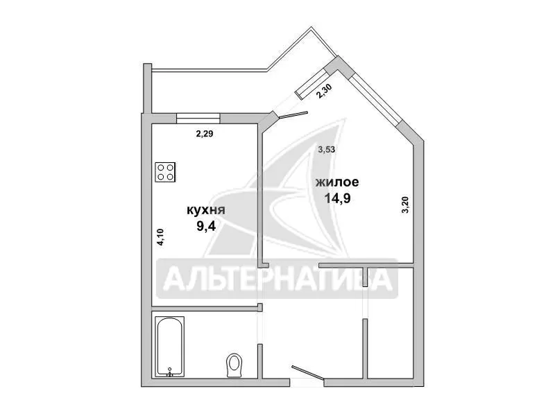 1-комнатная квартира,  г.Брест,  Воровского ул.,  2008 г.п. w171756 7