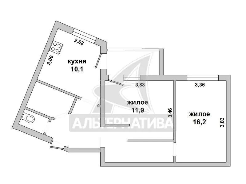 2-комнатная квартира,  г.Брест,  Гоголя ул.,  2015 г.п. w171942 11