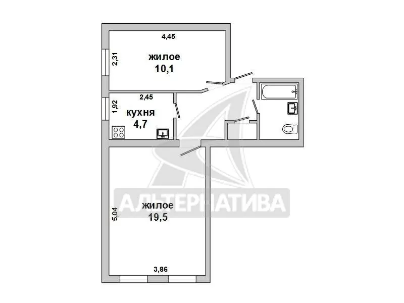 2-комнатная квартира,  г.Брест,  Свободы площадь,  до 1917 г.п. w171897 8