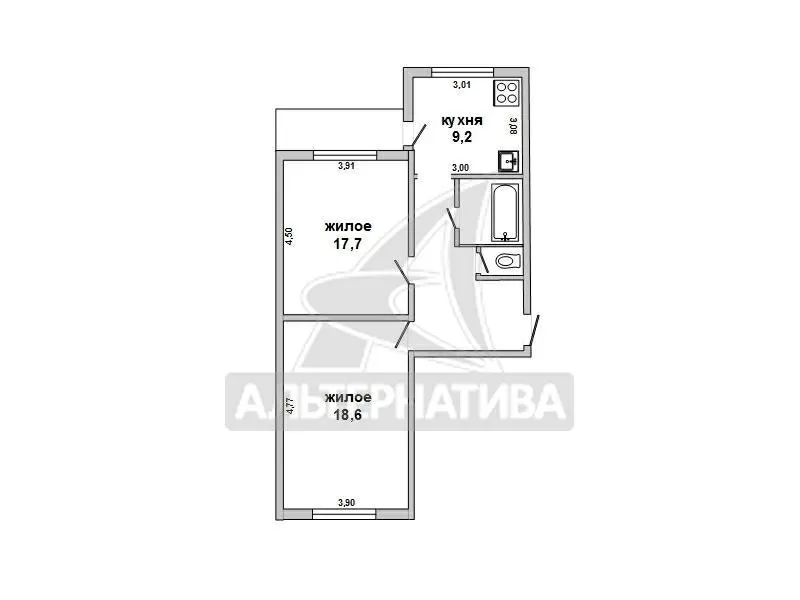 2-комнатная квартира,  г.Брест,  Мошенского ул,  2008 г.п. w171945 15