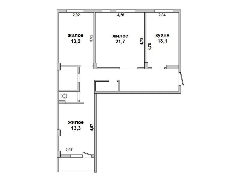 3-комнатная квартира,  г.Брест,  Зубачева ул. w172410