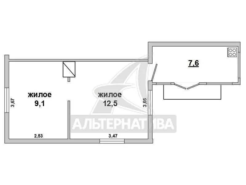 Квартира в блокированном жилом доме,  1973 г.п.,  г.Брест. r160074 11