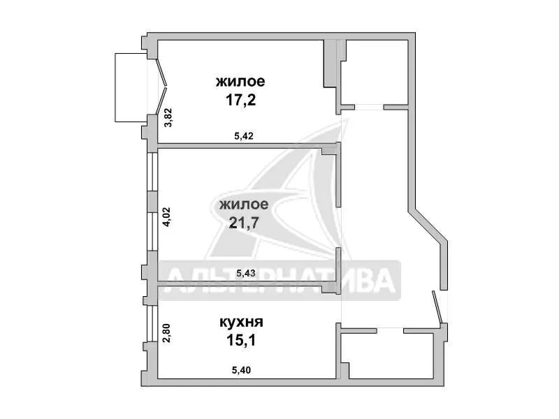 2-комнатная квартира,  г.Брест,  Дзержинского ул. w172861 5