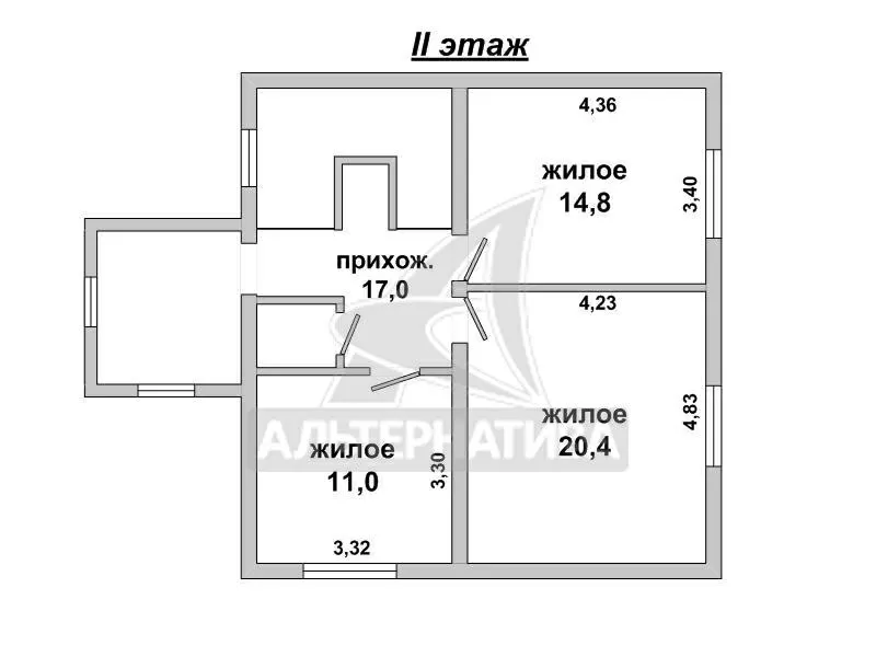 Жилой дом 1993 г.п.,  Брест. Кирпич / шифер. Общ. - 195, 4 кв.м. r160766 17