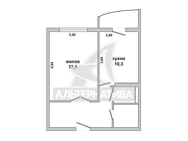 1-комнатная квартира,  г.Брест,  Луцкая ул.,  2016 г.п. w172744 8