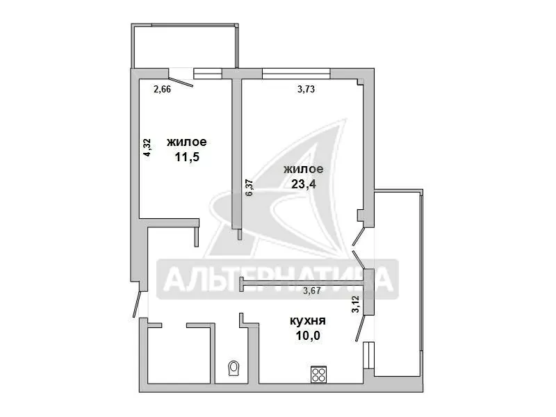 2-комнатная квартира,  г.Брест,  Карбышева ул. w172704