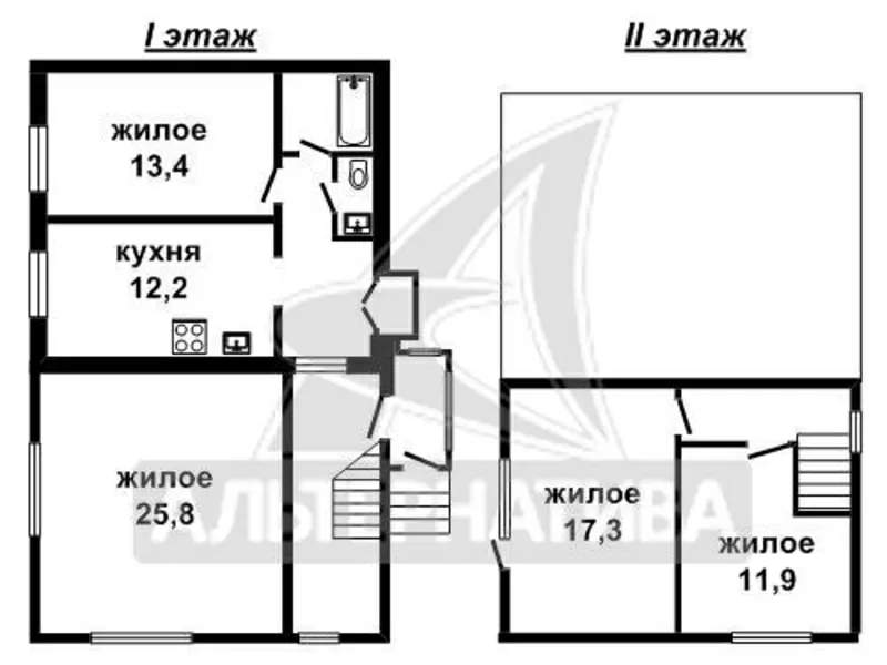 Квартира в блокированном доме. 1920 г.(реконструкция 2015 г). r161305 3