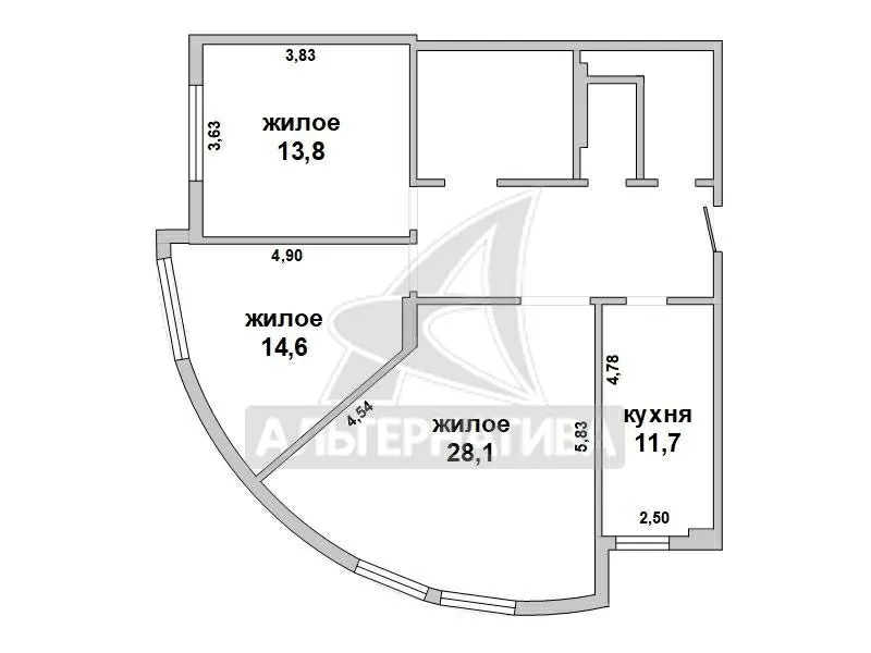 3-комнатная квартира,  г.Брест,  Октябрьский Революции ул. w172921 7