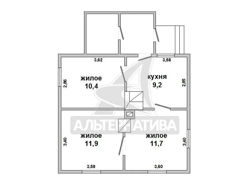 Жилой дом. 1940 г.п. г.Брест. Строительный брус. r161606 2