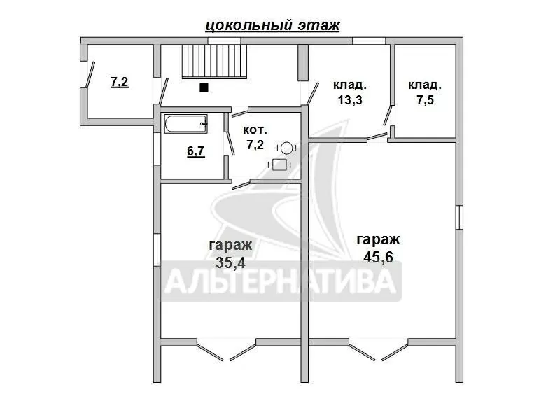 Жилой дом. г.Брест. Кирпич / шифер. Цоколь,  2 этажа,  мансарда. r162490 4