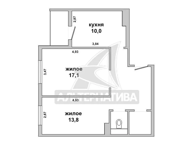 2-комнатная квартира,  г. Брест,  ул. Московская,  2014 г.п. w181154 9