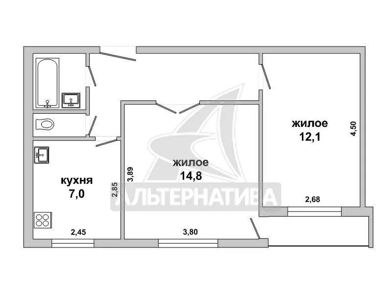 2-комнатная квартира,  г. Брест,  ул. Мошенского. w181195 17