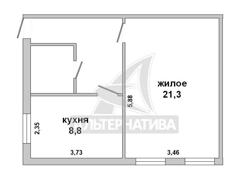 1-комнатная квартира,  г. Брест,  ул. Дзержинского,  до 1917 г.п. w180674 2