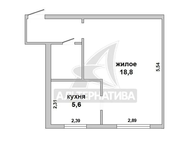 1-комнатная квартира,  г. Брест,  ул. Гоголя,  1961 г.п. w181853 2