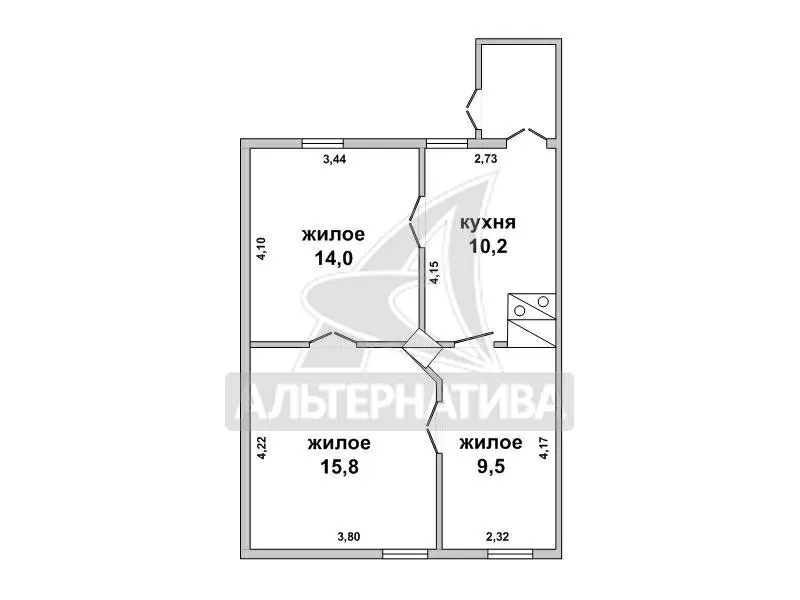 Квартира в блокированном доме в г.Бресте. 1925 г.п. 1 этаж. r171730 15