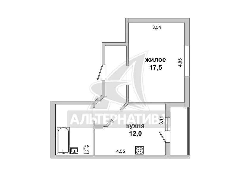 1-комнатная квартира,  г. Брест,  ул. Колесника,  2010 г.п. w182062 15