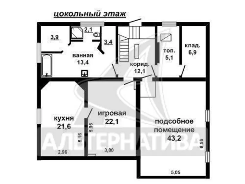 6-комнатная квартира,  г.Брест,  Тришинская ул.,  2004 г.п. w160351 15